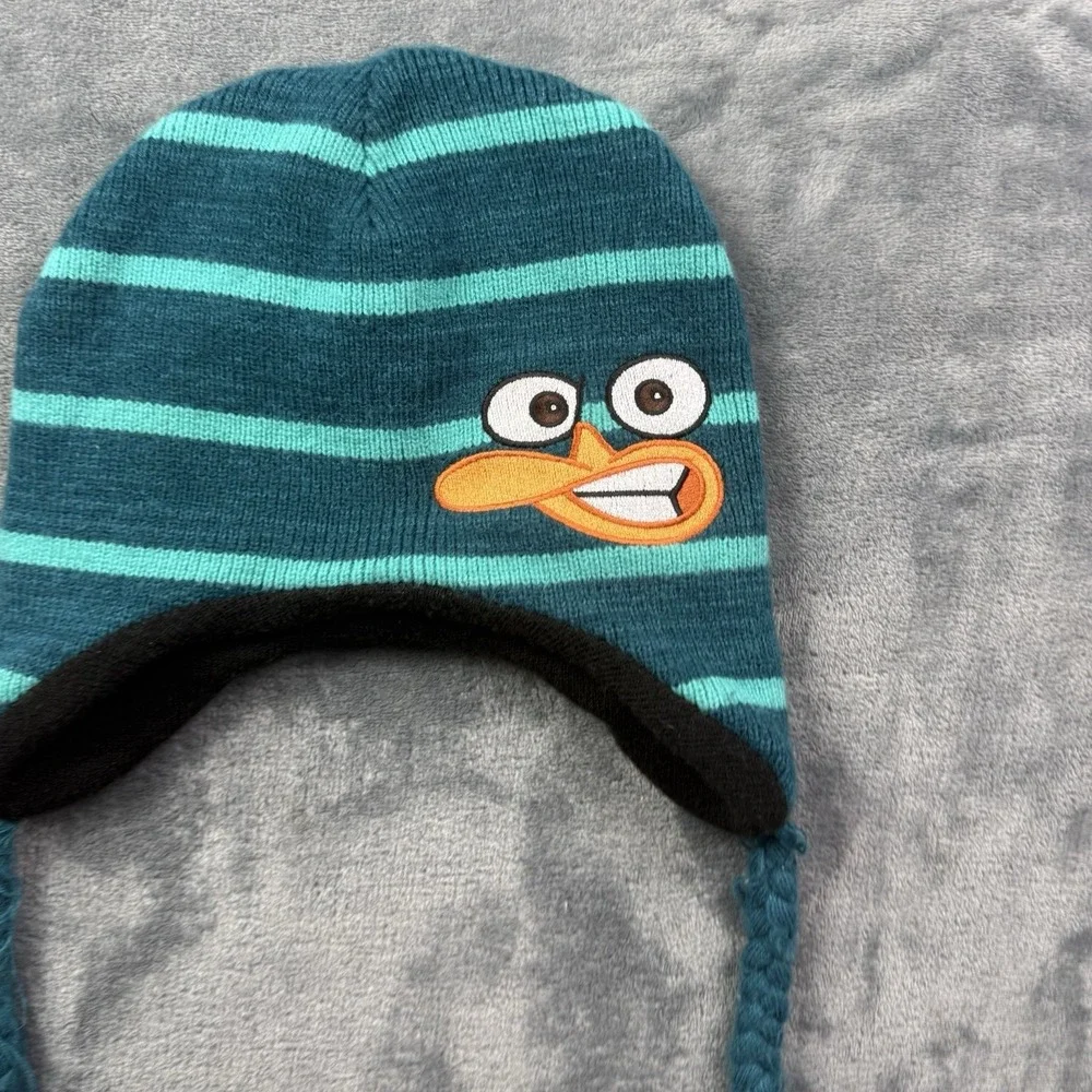 Disney XD Phineas & Ferb  Platypus Beanie Winter Reversable Beanie Cap Adult